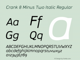 Crank 8 Minus Two Italic