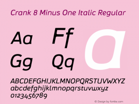 Crank 8 Minus One Italic