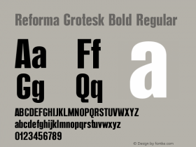 Reforma Grotesk Bold