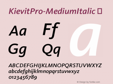 KievitPro-MediumItalic