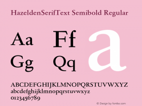 HazeldenSerifText Semibold