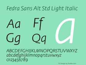 Fedra Sans Alt Std Light