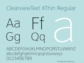 ClearviewText XThin
