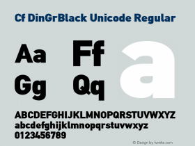 Cf DinGrBlack Unicode
