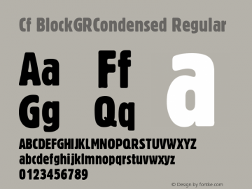 Cf BlockGRCondensed