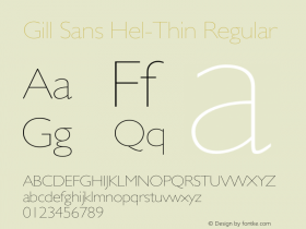 Gill Sans Hel-Thin