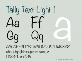 Tally Text Light