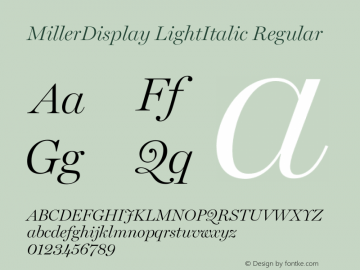 MillerDisplay LightItalic