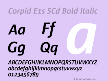 Corpid E1s SCd Bold