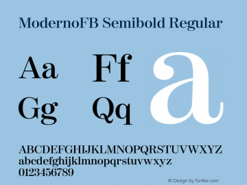 ModernoFB Semibold