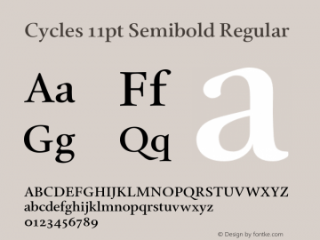 Cycles 11pt Semibold