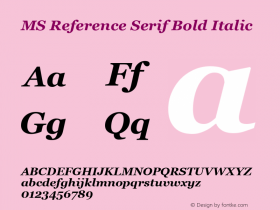 MS Reference Serif