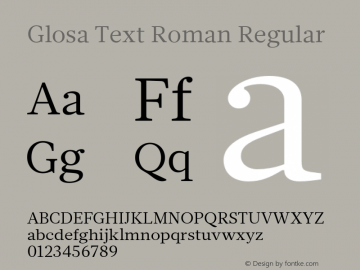 Glosa Text Roman