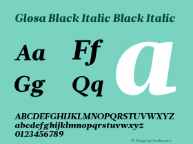 Glosa Black Italic