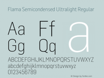 Flama Semicondensed Ultralight