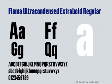 Flama Ultracondensed Extrabold