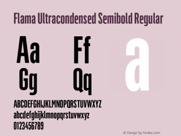 Flama Ultracondensed Semibold