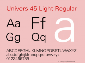 Univers 45 Light