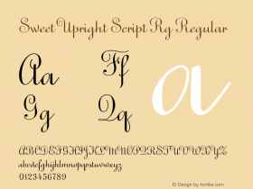 Sweet Upright Script Rg