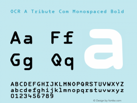 OCR A Tribute Com Monospaced