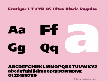 Frutiger LT CYR 95 Ultra Black