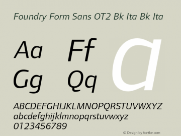 Foundry Form Sans OT2 Bk Ita