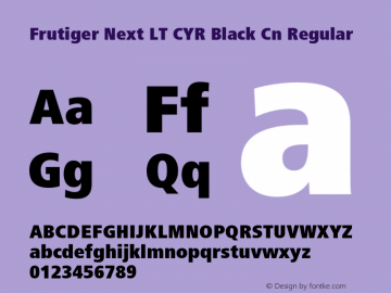 Frutiger Next LT CYR Black Cn