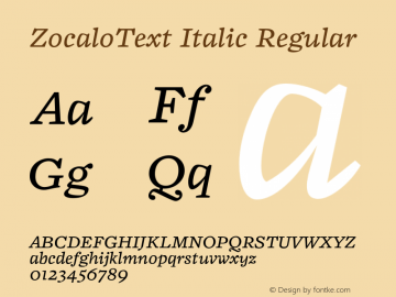 ZocaloText Italic