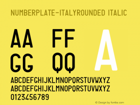 Numberplate-ItalyRounded