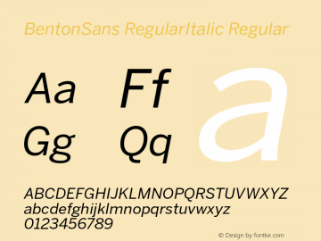 BentonSans RegularItalic