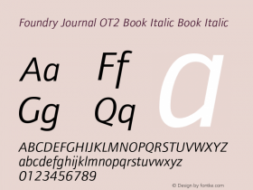 Foundry Journal OT2 Book Italic