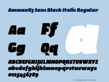 AmmanV3 Sans Black Italic