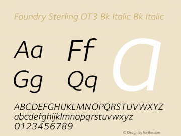 Foundry Sterling OT3 Bk Italic