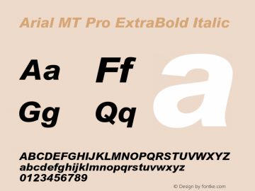 Arial MT Pro ExtraBold