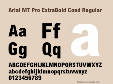 Arial MT Pro ExtraBold Cond