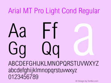 Arial MT Pro Light Cond