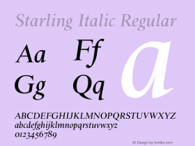 Starling Italic