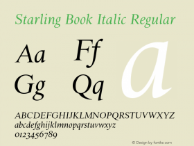 Starling Book Italic