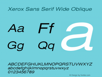 Xerox Sans Serif Wide