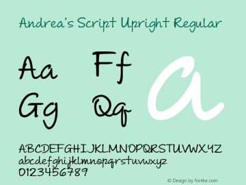 Andrea's Script Upright