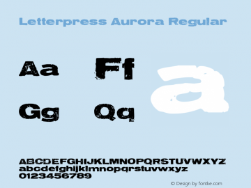 Letterpress Aurora