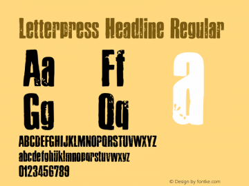 Letterpress Headline