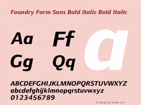 Foundry Form Sans Bold Italic