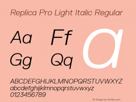 Replica Pro Light Italic