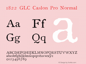 1822 GLC Caslon Pro