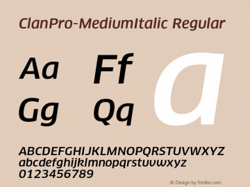 ClanPro-MediumItalic