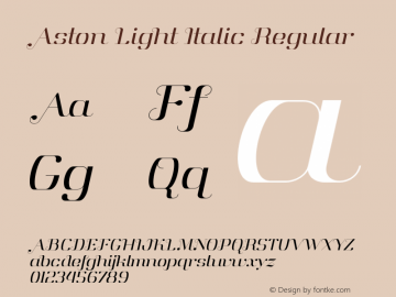 Aston Light Italic