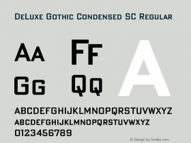 DeLuxe Gothic Condensed SC