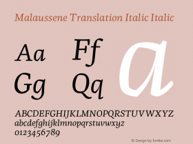 Malaussene Translation Italic
