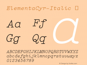 ElementaCyr-Italic